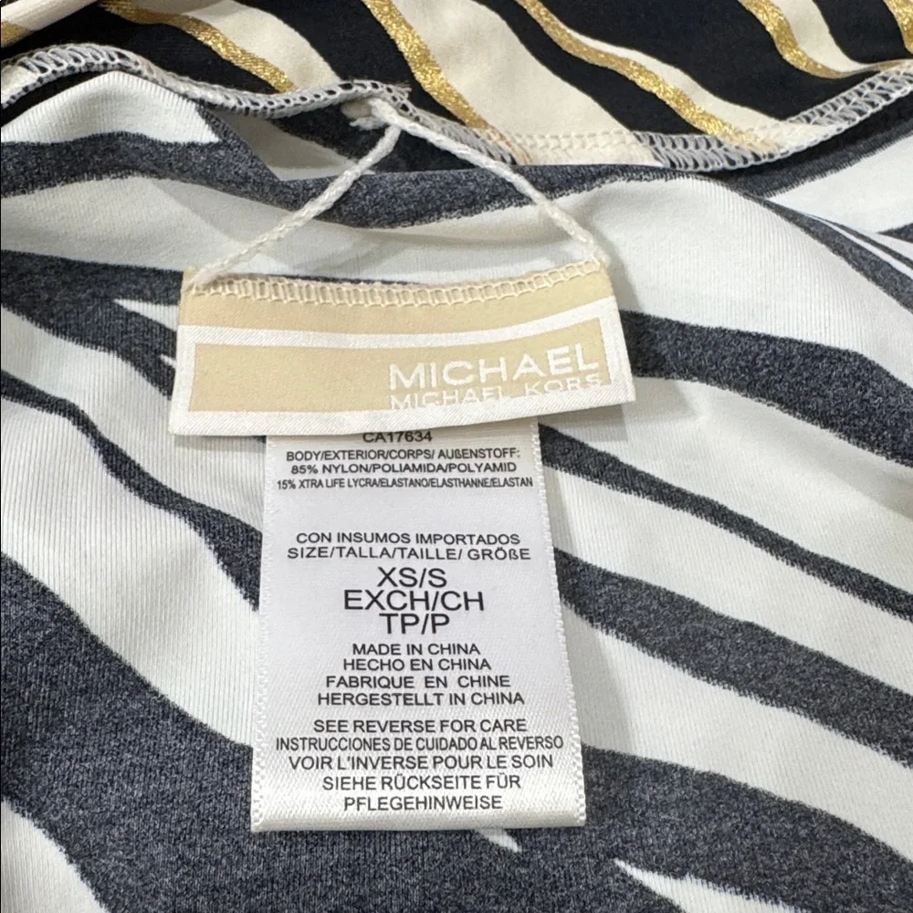 Michael Kors Tiger Zebra Pareo Cover Up Skirt Size XS / S NEW
